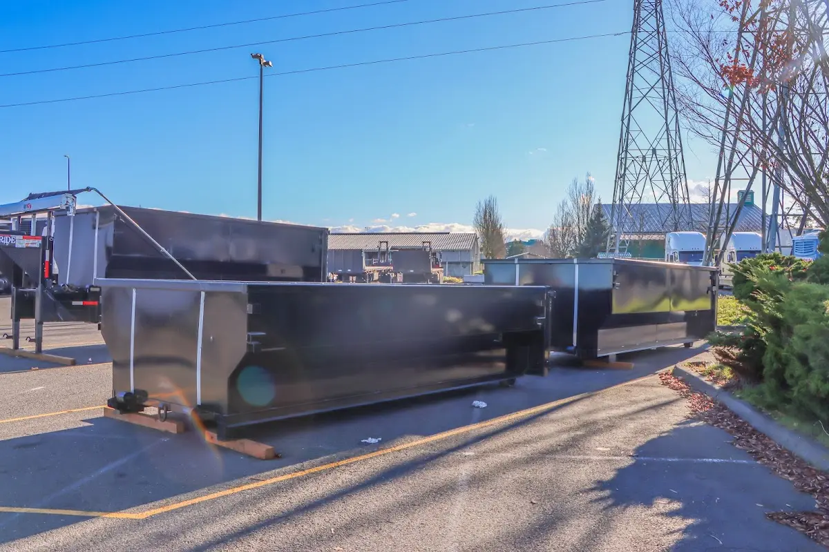 Roll-off dumpster ready for waste disposal at job site for Residential Dumpster Rental in Roy